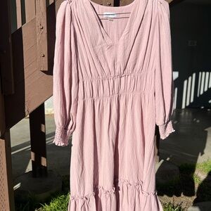 Calvin Klein Blush Long Sleeve Dress